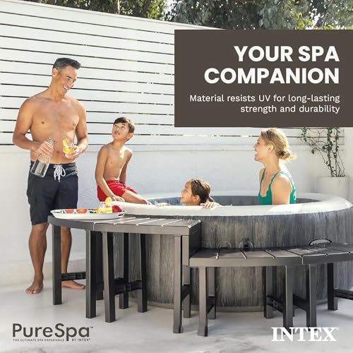 Intex Set of 4 PureSpa Benches, 2 Medium and 2 Tall Bench Accessories Compatible with Inflatable Hot Tub 4 Person Spas (Bench Accessories Only)