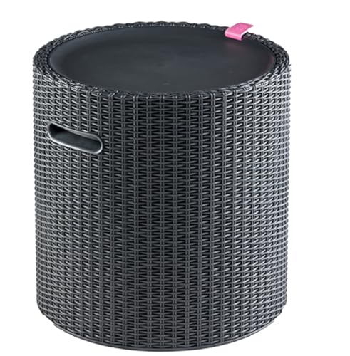 Keter Cool Side Table Cooler 3 in 1 Outdoor Patio Table and Ice Chest Storage, Ideal Hot Tub Table, Decor and Outdoor Patio Bar, Portable Bar, Graphite