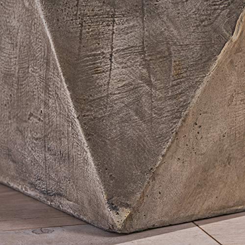 Christopher Knight Home Manuel Weight Concrete Accent Table, Light Gray