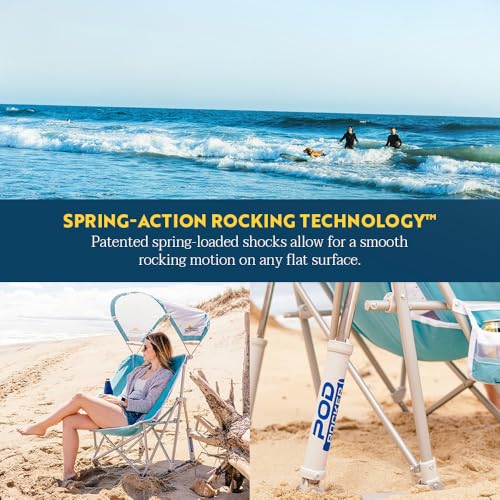 GCI Outdoor Waterside Pod Rocker Outdoor Rocking Chair with Sunshade Canopy
