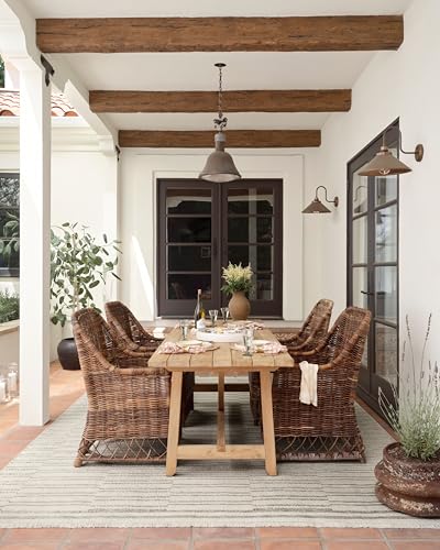 Loloi Amber Lewis Malibu Collection MAB-03 Tan/Ivory 5'-1" x 7'-7" Area Rug