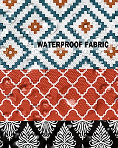 Coutious Outdoor Waterproof Throw Pillow Covers Boho Stripe Tribal Vingtage Lumbar Pillowcases Bohemian Style Pattern Decorative Pillows Cushion Case Patio Pillows for Couch Bed Garden 20 x 12 Inches