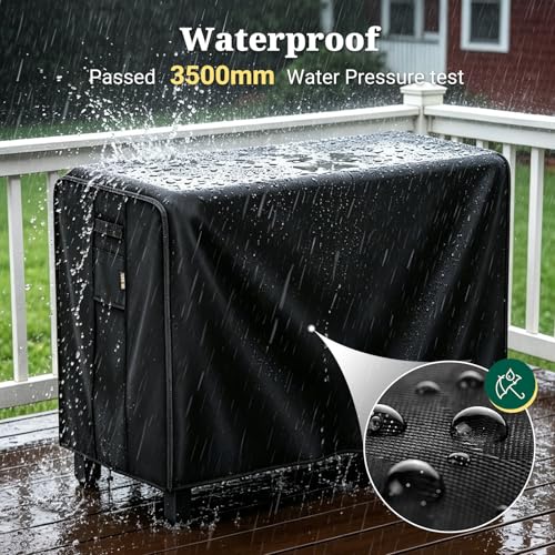 MR. COVER Outdoor prep table cover 52 inch for Keter Unity XL Outdoor Rolling Table Cart, 600D Heavy Duty Waterproof for Grill Dining Kitchen Island cart Protective, Outdoor Storage Cabinet Cover