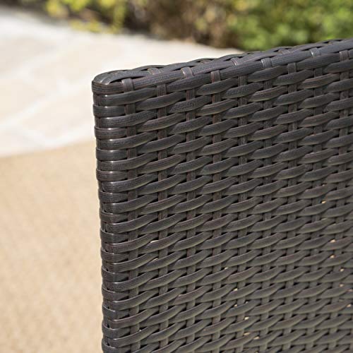 Christopher Knight Home Cordoba Outdoor PE Wicker Dining Chairs, 2-Pcs Set, Multibrown