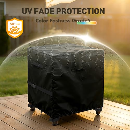 Outdoor Grill Cart Prep Table Cover 600D for 30-inch Keter Unity Portable Outdoor 40 Gal Table with Storage Cabinet, Waterproof UV Resistant Outside bbq Bar Cart Cooking Station Cover, 30" x 24" x 32"
