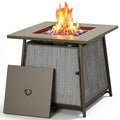 BALI OUTDOORS 50,000 BTU Propane Fire Pit Outdoor, 28 inch Propane Fire Pit Table Square, Gas Firepits for Outside Patio, Garden, Backyard