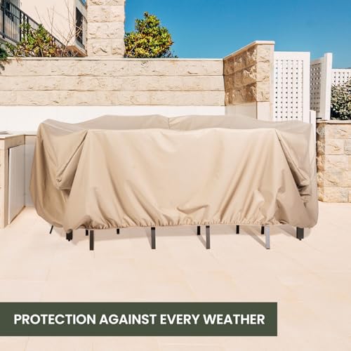 Hanover Outdoor Rectangle Furniture Cover for 7-Piece Dining Set, Waterproof, Weatherproof, 94.5" L x 70.8" W x 29.52" H