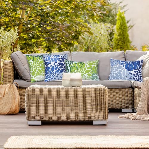 XXPILOS Outdoor Throw Pillows - Decorative Pillows with Insert Included Set of 2 Outdoor Pillows for Patio Furniture 18x18 Inch