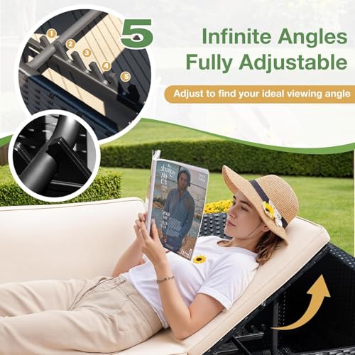 Devoko Patio Sofa,Outdoor Furniture Set 4 Pieces,Wicker Sectional Couch with Glass Desktop and 75.9in Wide Backrest for Backyard, Deck,Porch & Poolside(Black)