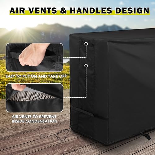 Starcrew Bar Height Patio Set Cover, Outdoor Bistro Set Cover for High Top Bar Table and Chairs/Outdoor High Stool Bistro Set, Furniture Set Cover for High Top Patio Set of 3 Pieces
