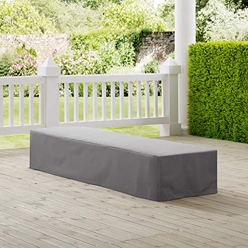 Crosley Furniture Patio Furniture Covers, Waterproof Outdoor Chaise Lounge Cover for Backyard, Gray