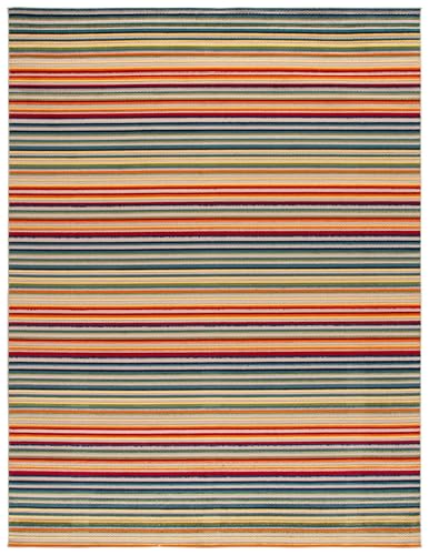 SAFAVIEH Washable Rug Outdoor Cabana Collection - 8' x 10', Ivory & Green, Non-Shedding & Easy to Clean, Ideal for Patio, Backyard, Mudroom (CBN323A)