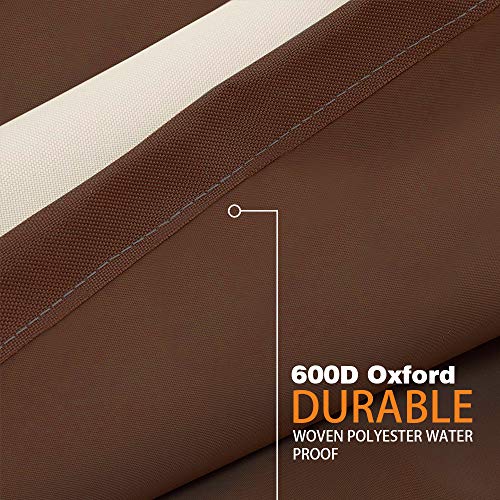 Vailge Patio Adirondack Chair Covers, Heavy Duty Patio Chair Cover, Waterproof Outdoor Lawn Patio Furniture Covers (Standard - 2 Pack, Beige & Brown)
