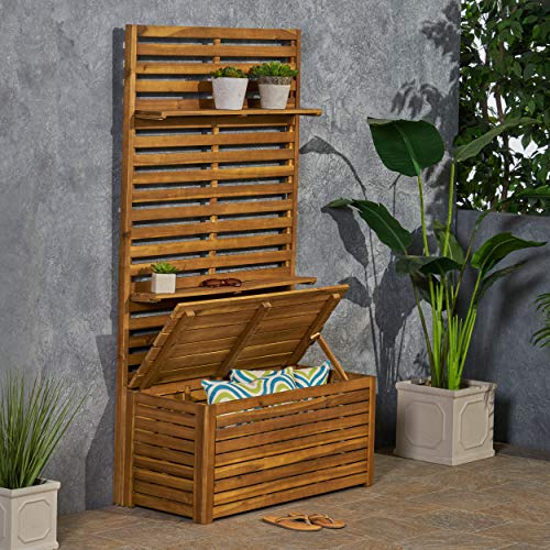 Christopher Knight Home Priscilla Outdoor Wooden Hall Tree, Teak Finish
