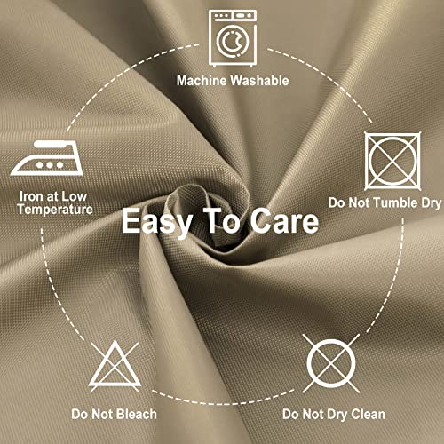 OutdoorLines Waterproof Curved Outdoor Sectional Cover - UV Resistant Windproof Patio Sectional Sofa Covers for Deck, Lawn and Backyard, Heavy Duty Furniture Covers (120Lx36Dx38Hx82FL, Camel)