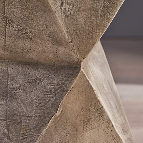 Christopher Knight Home Manuel Weight Concrete Accent Table, Light Gray