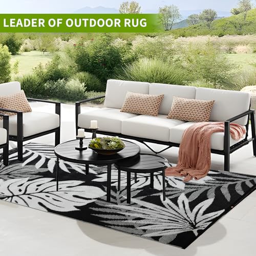 YONILE Outdoor Rug 5x8 ft Waterproof, Reversible Outdoor Plastic Straw Rug for Patios Clearance, Outdoor Area Rug Carpet RV Mat for Camping Backyard Deck Porch