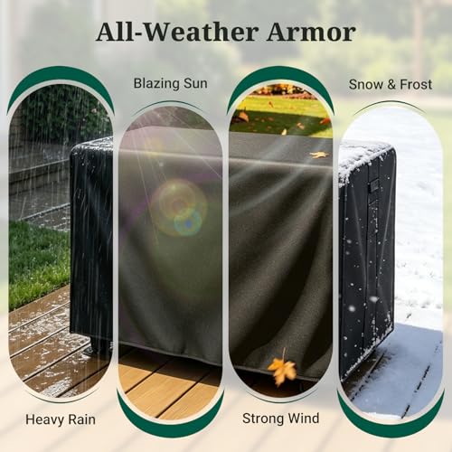 MR. COVER Outdoor prep table cover 52 inch for Keter Unity XL Outdoor Rolling Table Cart, 600D Heavy Duty Waterproof for Grill Dining Kitchen Island cart Protective, Outdoor Storage Cabinet Cover