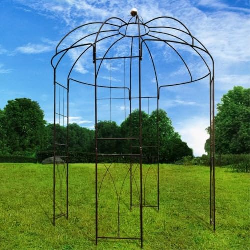 OUTOUR French Style Birdcage Shape Heavy Duty Gazebo,9'Highx 6‘6" Wide,Pergola Pavilion Arch Arbor Arbour Plants Stand Rack for Wedding Outdoor Garden Lawn Backyard Patio,Climbing Vines,Roses