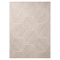 Nicole Miller New York Patio Country Ombre Geo Indoor Outdoor Area Rug, UV Fade Resistant, Low Pile, Beige/Cream, 7'9"x10'2"