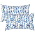 LVTXIII Outdoor Lumbar Pillow Covers ONLY, Patio Decorative, Fluffy Fade-Resistant Cushion Cases for Home Balcony and Garden, 12x20 Inch, Pack of 2, Pebble Blue