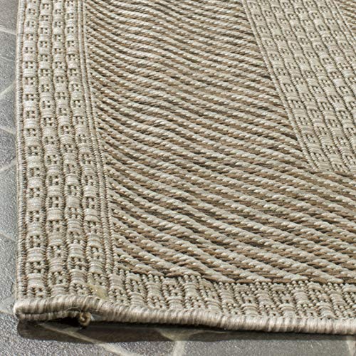 SAFAVIEH Courtyard Collection 2' x 3'7" Beige/Brown CY8477 Indoor/ Outdoor Waterproof Easy Cleaning Patio Backyard Mudroom Accent Rug