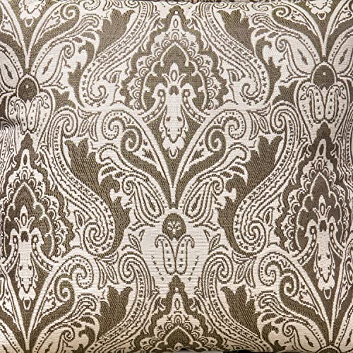 Hanover Medallion Indoor Throw, Set of 2, Decorative and Weather Resistant Meadow Green Cushions for Outdoor Furniture and Patio Sets with Premium Quick-Drying Fabric, 2 Pillows, 2 Count