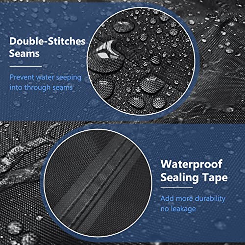STARTWO Patio Furniture Covers 4 Piece Set, Heavy Duty Waterproof Outdoor Furniture Cover 420D for Rattan Wicker Conversation Set, Black