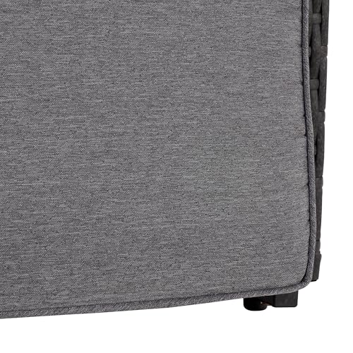 SAFAVIEH Outdoor Patio Furniture Collection – Millman Black & Grey Weather-Resistant Recliner Chair, Adjustable Backrest & Cushioned Seat (PAT6906A)