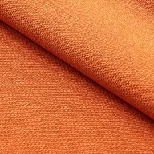 MIULEE Pack of 2 Decorative Outdoor Solid Waterproof Throw Pillow Covers Faux Linen Garden Farmhouse Cushion Cases for Summer Patio Tent Balcony Couch Sofa 18x18 Inch Orange