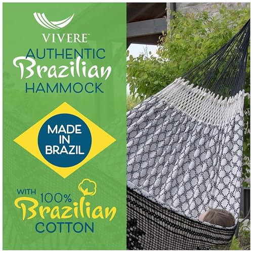 Vivere Authentic Brazilian Luxury Hammock - 450 lb Capacity