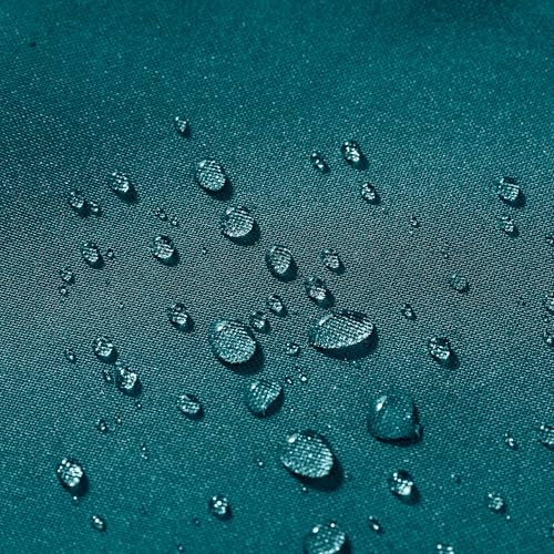 Amazon Basics 4-Piece Outdoor Decorative Throw Pillow Covers, Water Resistant All-Weather Pillow Protectors for The Garden, Patio, Balcony, Couch and Sofa, 18 x 18 Inches, Teal