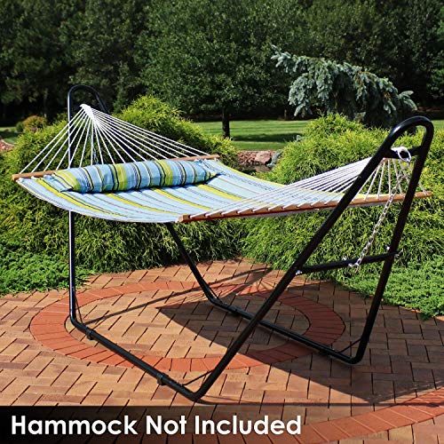 Sunnydaze Universal Double Hammock Stand Only - 550-Pound Capacity - Heavy-Duty Hammock Stand for Outside - Fits 9 to 14 Foot Hammocks - Black