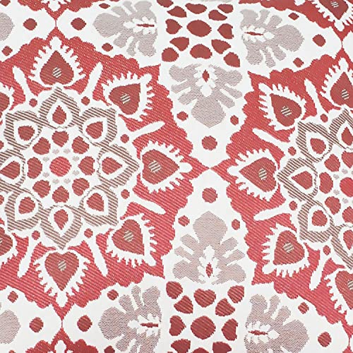 Hanover Orleans 2-Piece Steel Outdoor Patio Deep Seating Set with Brown Wicker, Sofa, Autumn Berry Red Cushions, 2 Pillows and Glass Top Rectangular Coffee Table