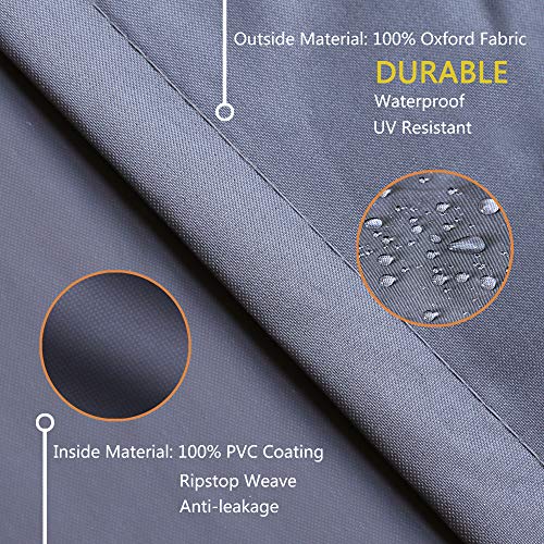 Baner Garden Patio Furniture Covers,Outdoor Furniture Cover Waterproof,Patio Furniture Set Covers for 4 Piece Outdoor Conversation Set,Patio Covers Set (Grey)