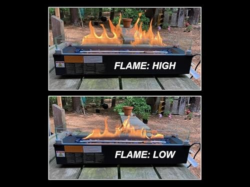 Ciays 28 Inch Table Top Propane Fire Pit, 50,000 BTU Tabletop Firepit with Glass Wind Guard & Glass Beads, Portable Outdoor Portable Fireplace for Patio and Camping