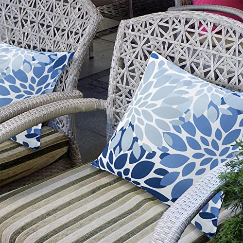 XXPILOS Outdoor Throw Pillows - Decorative Pillows with Insert Included Set of 2 Outdoor Pillows for Patio Furniture 18x18 Inch