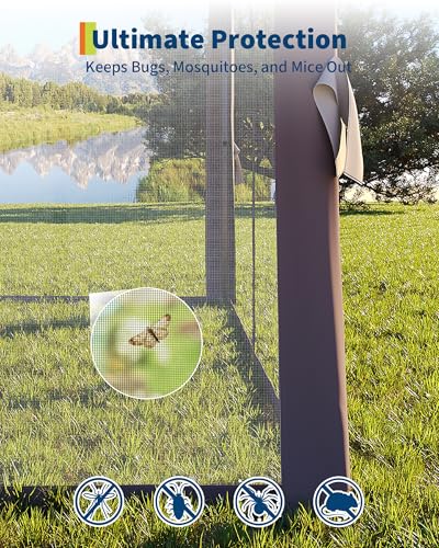 Canopy Tent 13x13 ft, Pop Up Gazebo One-Push Setup with 4 SandBags for Backyard Parties and BBQs, Mosquito Netting & Height Adjustable - Khaki & Coffee
