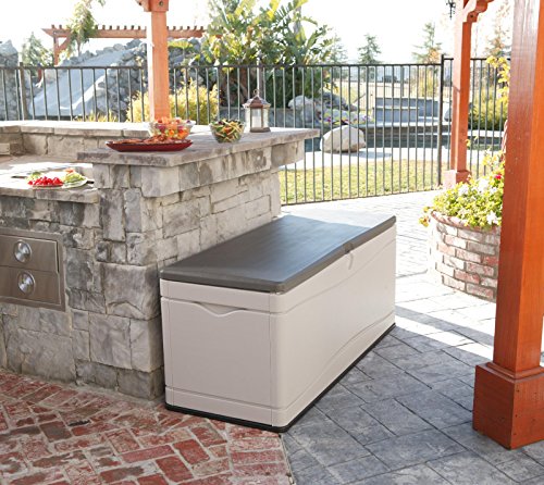 LIFETIME 60012 Extra Large Deck Box, 130 Gallon, Desert Sand/Brown