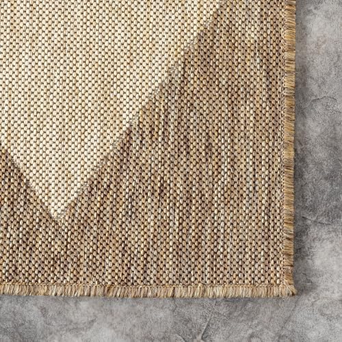 nuLOOM Outdoor Performance Collection Sabina Trellis Brown/Ivory, 8' x 10', Soft and Cozy, High Traffic, Stain Resistant, Easy Clean, Durable Area Rug for Indoor/Outdoor Patio, Deck, Porch, Garden