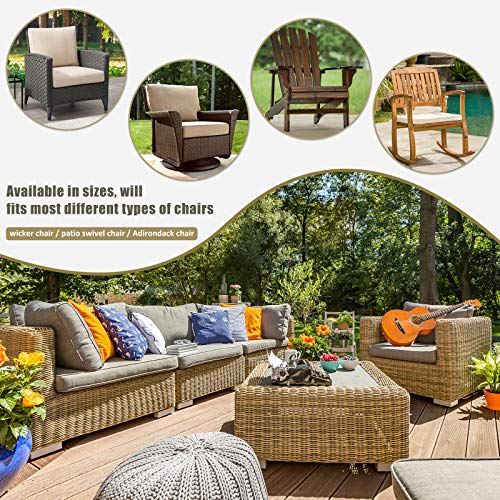COSFLY Outdoor Furniture Patio Chair Covers Waterproof, Lounge Deep Seat Cover, Lawn Furnitures Covers Fits up to 32W x 37D x 36H inches(2 Pack)