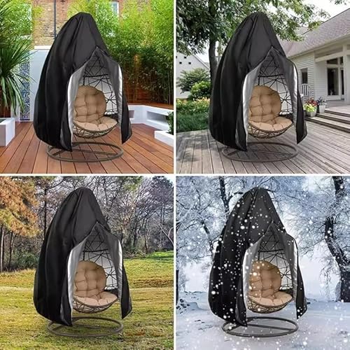 Heavy Duty Egg Chair Cover for Hanover Outdoor Folding Portable Egg Swing Chair 2021–2026, Outdoor Hanging Egg Chair Cover with Zipper, Water-Resistant Tear-Resistant,45"x75"