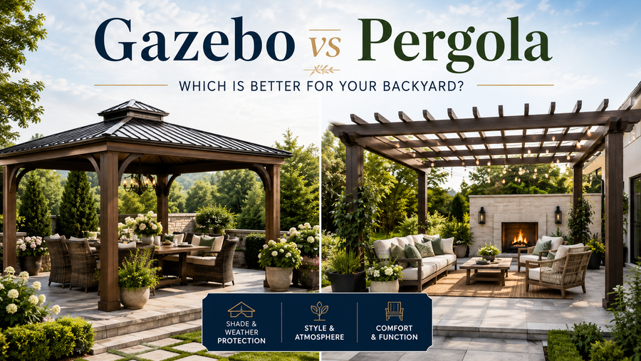 Gazebo versus pergola for a backyard