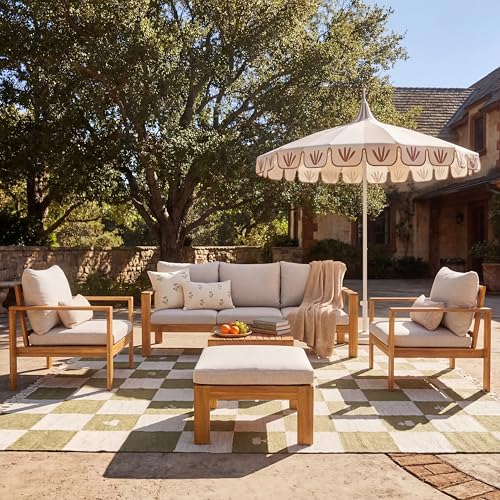 Christopher Knight Home Kayahs 5 Pieces Acacia Wood Furniture Set