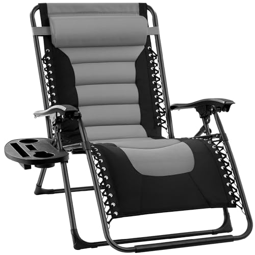 Best Choice Products Oversized Padded Zero Gravity Chair, Folding Outdoor Patio Recliner