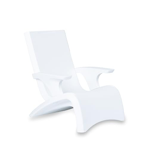 Step2 Vero Adirondack Chair, Stylish Poolside Lounger, Fade-Resistant, Waterproof Patio Furniture for Sun Shelf