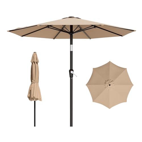 AreShark 9 FT Patio Umbrella for Outdoor, Outdoor Table Umbrella with Push Button Tilt and Crank