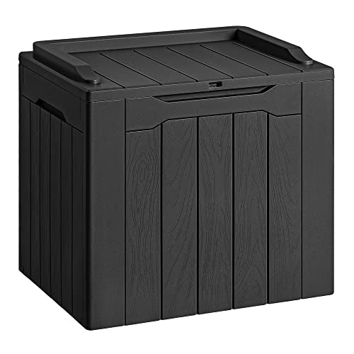Devoko 30 Gallon Resin Deck Box Waterproof Outdoor Storage Box for Patio Furniture Pool Accessories Indoor Storage for Cushio