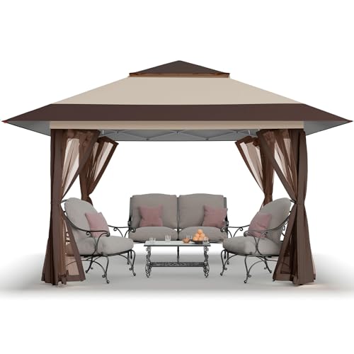 CROWN SHADES 13x13 Pop Up Gazebo, Canopy Tent