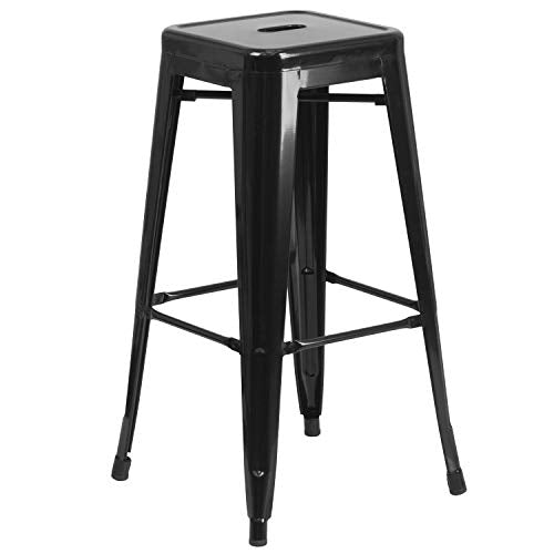 Flash Furniture 30"H Commercial Modern Metal Backless Barstool